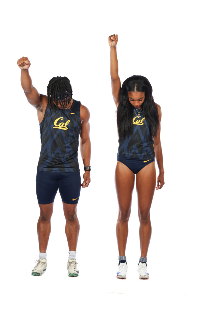 Smith stands with her twin brother